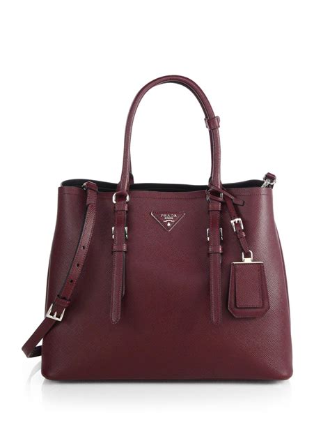 prada saffiano cuir double bag red|Prada saffiano cuir bag.